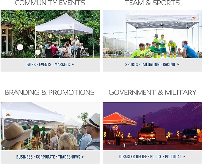 ABCCANOPY Commercial Pop Up Canopy Tent 10x10 Premium-Series, Red