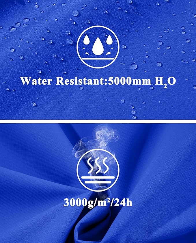 MAGCOMSEN Men's Lightweight Windbreaker Rain Jacket Raincoat with Detachable Hood for Hiking Fishing Activewear