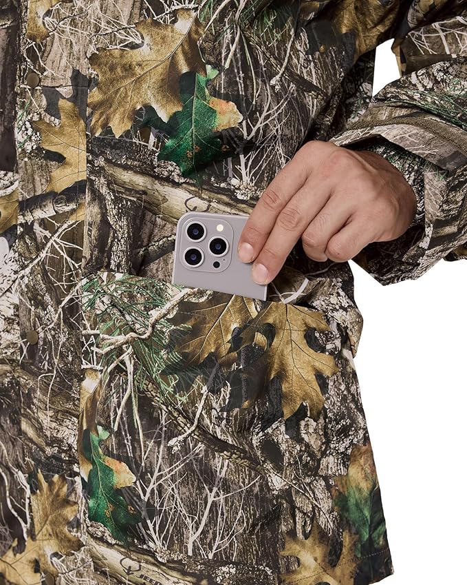 Rain Suit (Jacket + Pants),Rain Gear for Men Waterproof, Camo Rain Jacket, Lightweight Rain Coat for Fishing, Hunting, Hiking