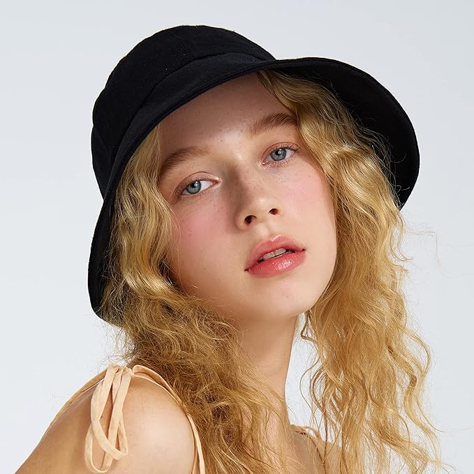 WHITE SANDS MOJA Linen Victorian Bonnet Hat Sun Cap, Foldable Summer Visor | New Katy