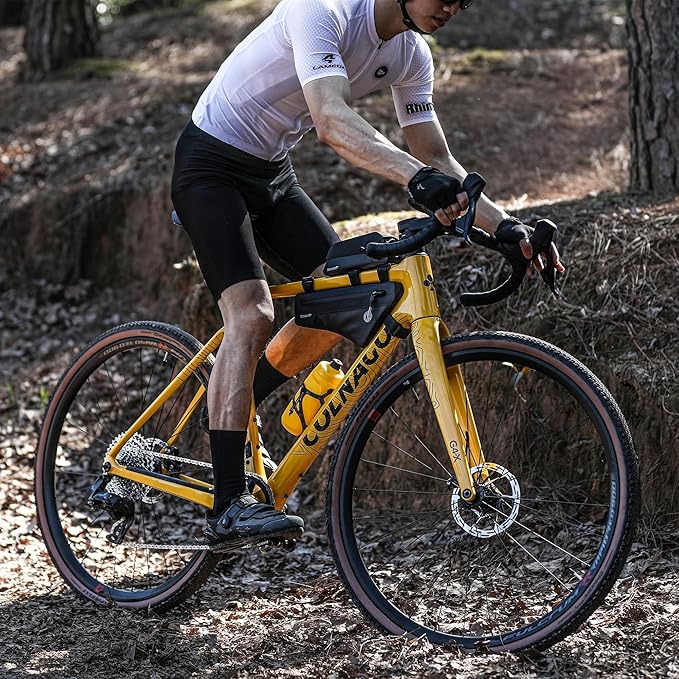 Rhinowalk Bike Triangle Frame Bag Waterproof IPX4 Slim Fit Cycling Storage Pouch for MTB & Road Bikes (Size 1.7L)