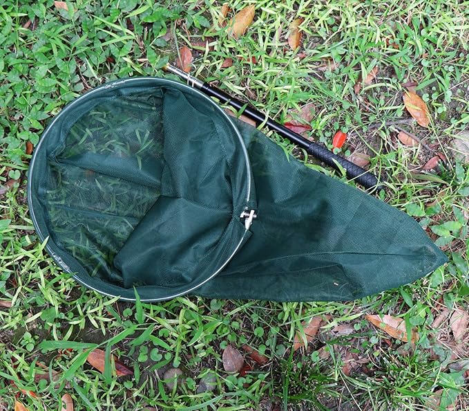 RESTCLOUD Professional Insect and Butterfly Net with 14" Ring, 26" Net Depth, 59" Telescopic Handle Full Extends to 73" Stainless Lockable