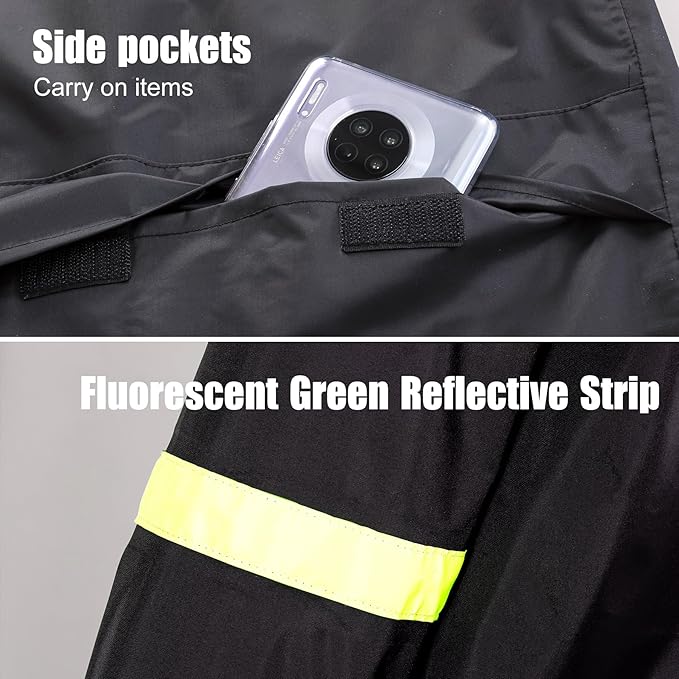 EI Sonador Classic Long Rain Coats for Men, Hooded Raincoats Rainwear for Waterproof Work, Breathable, Rain Jacket Poncho