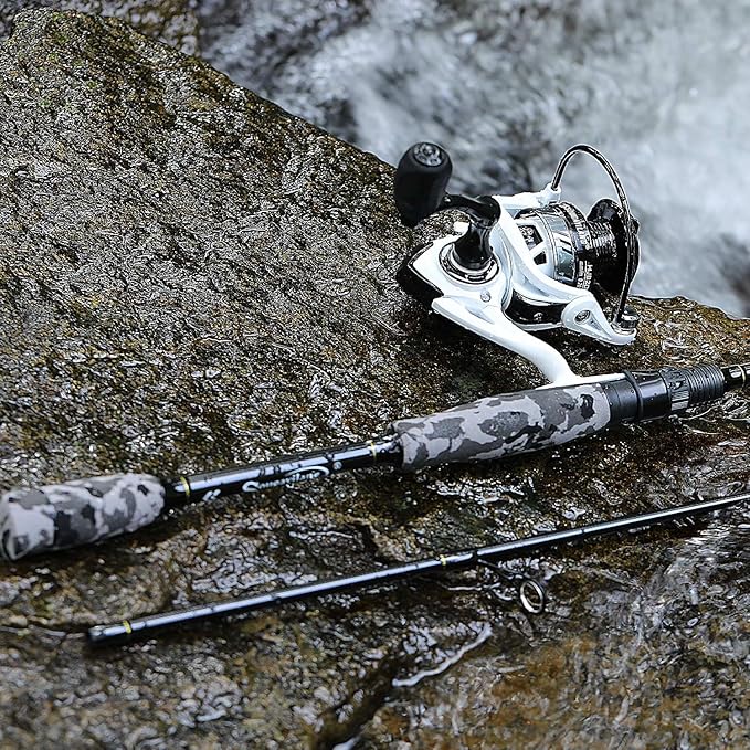 Sougayilang Fishing Rod and Reel Combo, Stainless Steel Guides Fishing Pole with Spinning Reel Combo for Bass Fishing