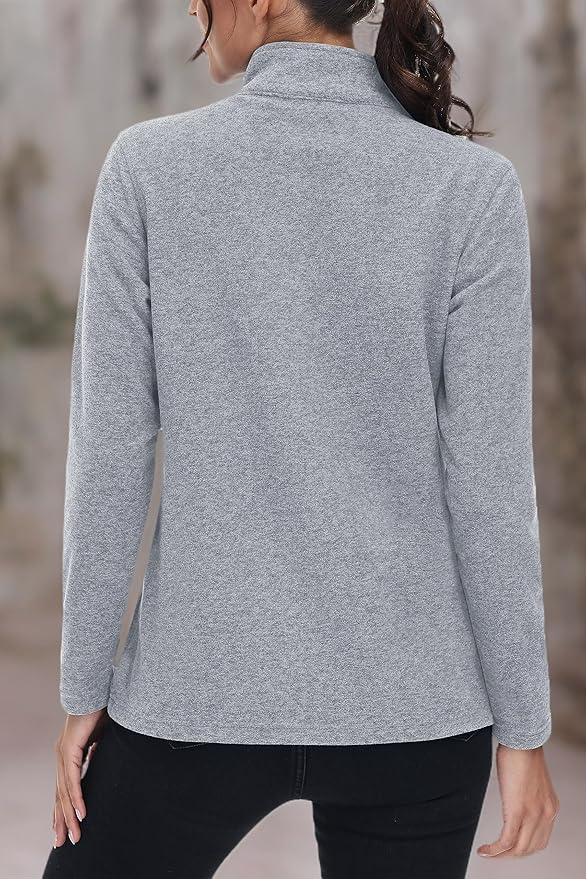 MAGCOMSEN Fleece Jacket Women Zip UP Lightweight Soft Polar Warm Winter Jackets for Women with Pockets Outdoor Hiking