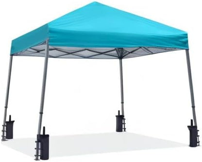 ABCCANOPY Stable Pop up Outdoor Canopy Tent 10 x 10 ft Base / 8 x 8 ft Top, Turquoise