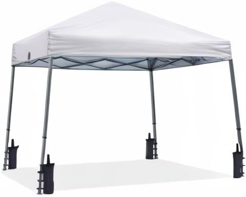 ABCCANOPY Stable Pop up Outdoor Canopy Tent 8 x 8 ft Base / 6 x 6 ft Top, White