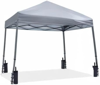 ABCCANOPY Stable Pop up Outdoor Canopy Tent 10 x 10 ft Base / 8 x 8 ft Top, Gray