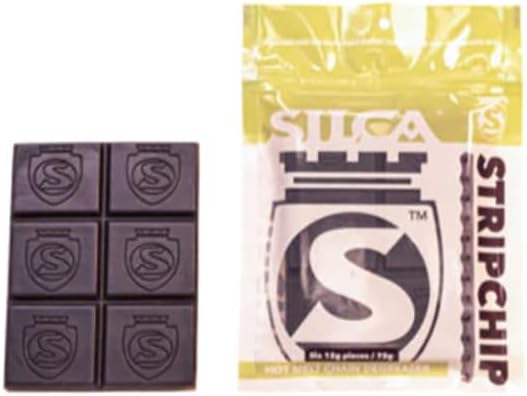 SILCA StripChip Hot Melt Wax Bike Chain Degreaser - 6 Individual Chips, 12g Each - Wax Additive Fully Cleans 6 New Bicycle Chains, Factory-Greased to Race-Ready in 10 Minutes