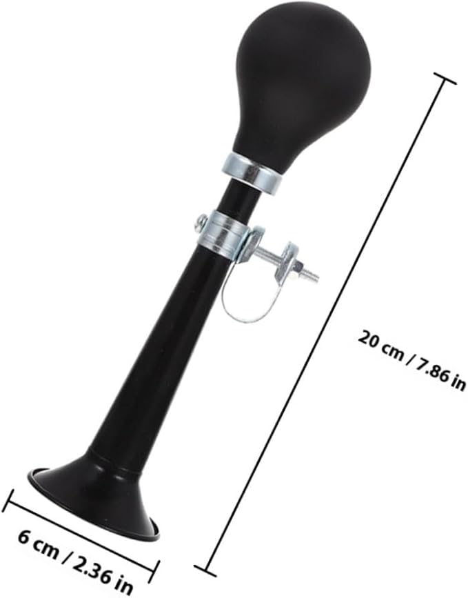 STOBAZA Portable Loud Bike Horn for Adults Electroplated Construction Safety Warning Sound for Mountain Road Folding Bicycles Black Red