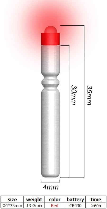 Fishing Bobber Lights,Night Fishing Float Lights,Fishing Glow Sticks,Lighted Nocks for Arrows 6-Pack