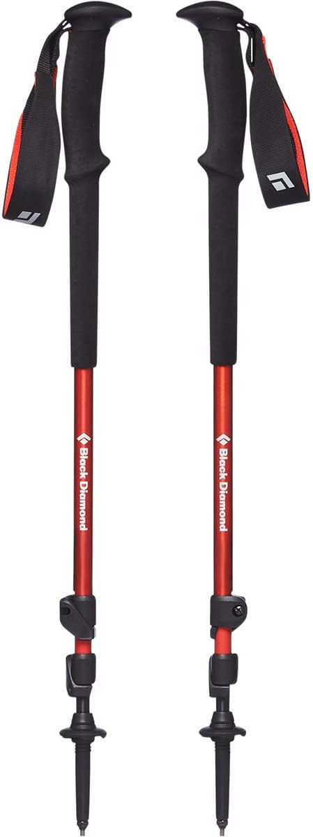 BLACK DIAMOND Trail Trekking Poles (Pair) | Lightweight Aluminum Hiking Poles | FlickLock Adjustable Shafts | All-Season Stability & Comfort