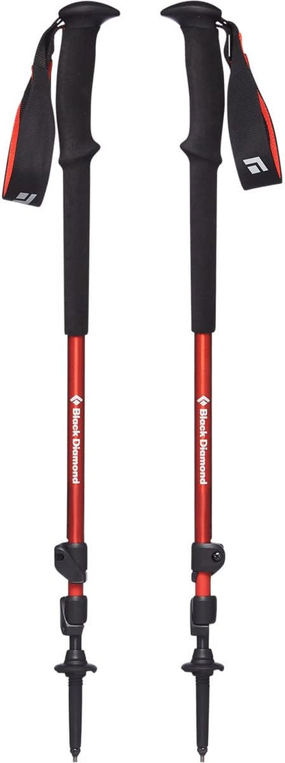 BLACK DIAMOND Trail Trekking Poles (Pair) | Lightweight Aluminum Hiking Poles | FlickLock Adjustable Shafts | All-Season Stability & Comfort