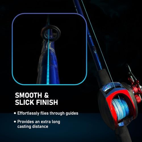 Reaction Tackle Braided Fishing Line - Pro Grade Power Performance for Saltwater or Freshwater Fish - Colored Fishing Line Braid for Extra Visibility