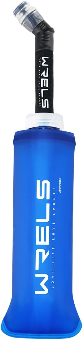 Folding Soft Flask Portable Collapsible Running Lightweight Water Bottle for Outdoor Sports,Travel with Mouthpeice Cover