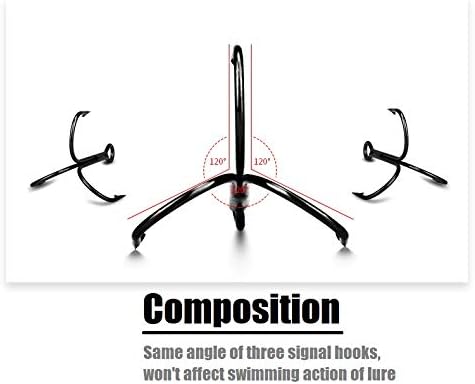 Fishing Hooks Treble Hooks for Hook Upgrade Cutting Blade 4X Strong Short Shank Black Nickle
