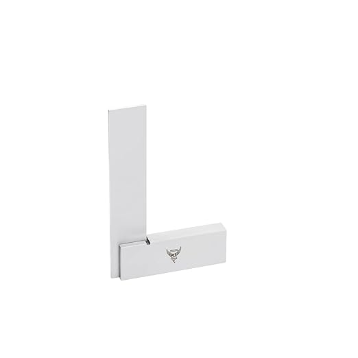 PEC Tools Machinist Square Precision Engineer Wide Seat Square 90 Right Angle Ground Hardened Steel Angle Ruler 2 x 1-1/2 Inch, Suitable for Woodworking and Precision Layout Work
