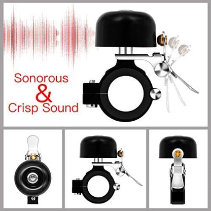 Greallthy Bike Bell Classic Brass Bicycle Bell,Bike Bells for Adults Kids, Loud Retro Bell for Road & Mountain Bikes, Universal Handlebar Fit.