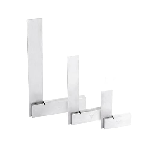 PEC Tools 3-Pc Machinist Square Set (2",4",6") Precision Ground L-Type Square Woodworking & Metalworking