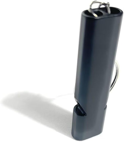 4-Pack Loud 120dB Double Tube Emergency Whistle - Aluminum Alloy, Corrosion-Resistant Safety Whistle with Lanyard & Keychain-Ideal for Camping Hiking Boating Fishing Survival Tool