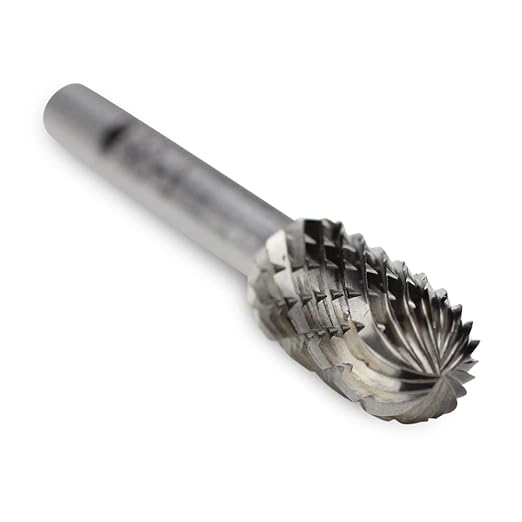 BHA Cylinder Radius End Tungsten Carbide Burr Die Grinder Rotary Tool Bit for Metal Contouring and Deburring, Double Cut With 1/4" Shank (SC-3: 3/8" Cut Diameter x 3/4" Length)