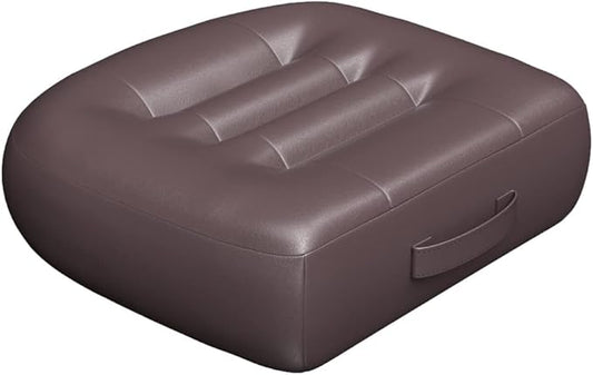 seat Cushions for Office Chairs/with Carry Handle Adult Booster Seat Cushion Imitation PU Breathable Fabric Effectively Increase The Field of View by 12cm/4.7in/Extra Thick Large Seat Cushion/Brown