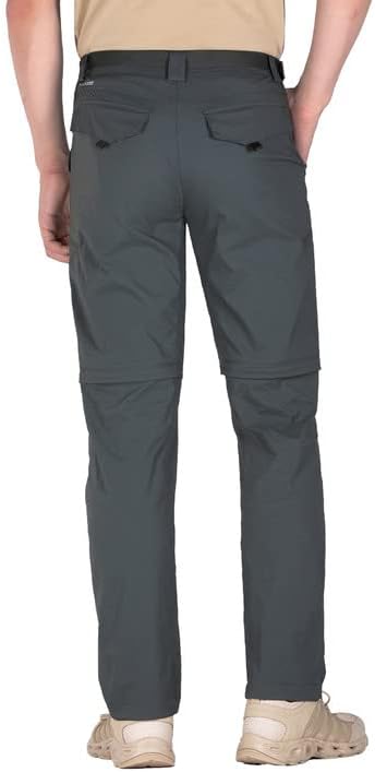FREE SOLDIER Men's Outdoor Convertible Hiking Pants with Belt Lightweight Quick Dry Tactical Cargo Pants Nylon Spandex