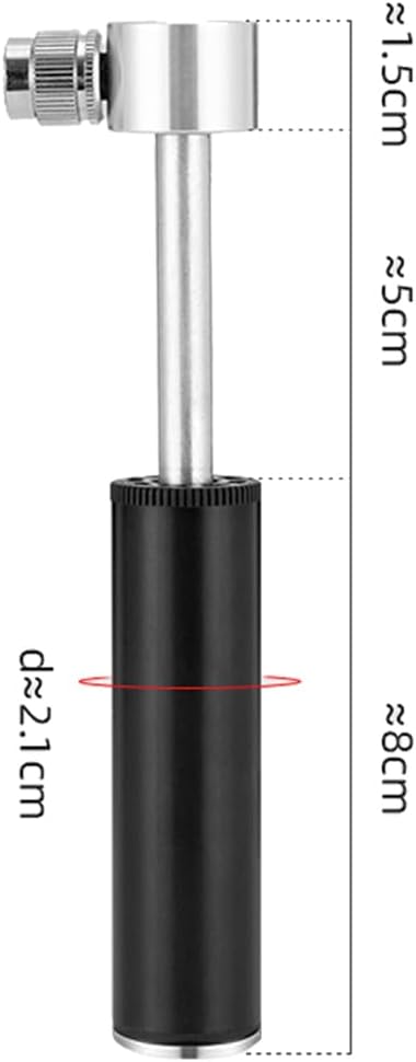 Portable Mini Bicycle Pump, Aluminium Bicycle Air Pump, Easy Inflatable, Ball Basketball Pump, 120 PSI High Pressure Air Pump, Road Pump for Road Bike, Mountain Bikes and Balls