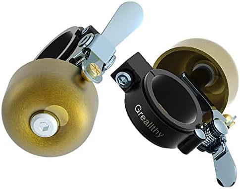 Greallthy Bike Bell Classic Brass Bicycle Bell,Bike Bells for Adults Kids, Loud Retro Bell for Road & Mountain Bikes, Universal Handlebar Fit.