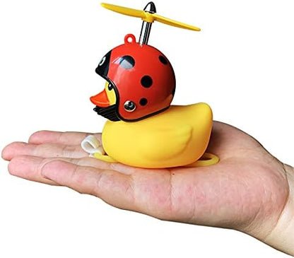 Lovely Yellow Duck Bike Bell, Kids Bike Horn, Rubber Yellow Duck Bicycle Accessories with LED Light - for Kids Toddler Children Adults Sport Outdoor