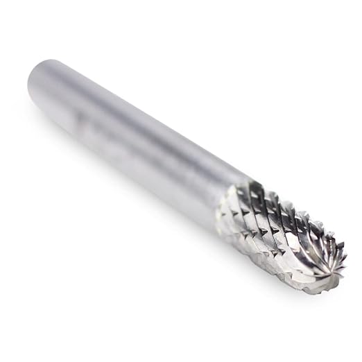 BHA Cylinder Radius End Tungsten Carbide Burr Die Grinder Rotary Tool Bit for Metal Contouring and Deburring, Double Cut with 1/4" Shank (SC-1: 1/4" Cut Diameter x 5/8" Cut Length)