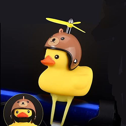 Lovely Yellow Duck Bike Bell, Kids Bike Horn, Rubber Yellow Duck Bicycle Accessories with LED Light - for Kids Toddler Children Adults Sport Outdoor