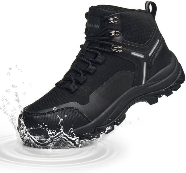 Waterproof Women's Hiking Boots with Wide Toe Box Lightweight Non-Slip Grip Ankle Support, Durable Comfort for Trekking, Trail Running, and Outdoor Adventures