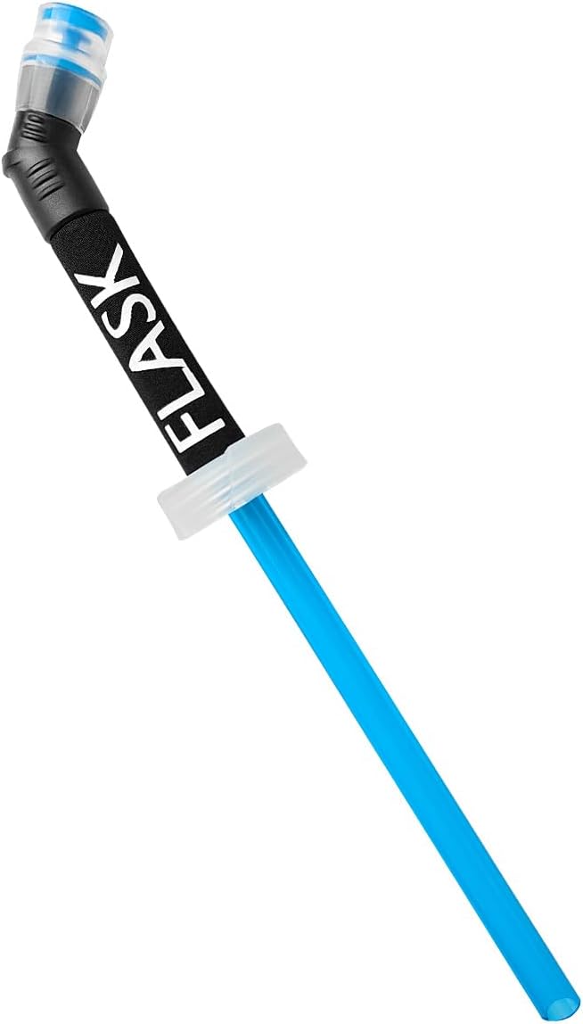 WILDREEDS Replacement Straw for Soft Flask Running Water Bottles for Hiking Cycling (Black)