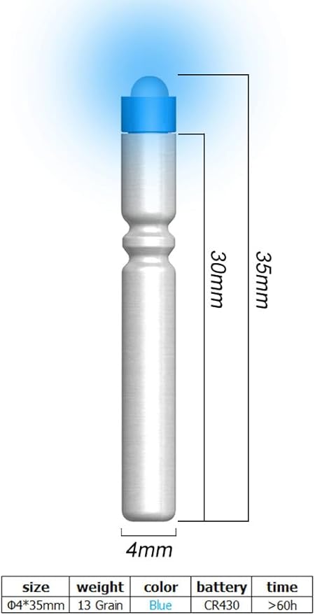 Fishing Bobber Lights,Night Fishing Float Lights,Fishing Glow Sticks,Lighted Nocks for Arrows 6-Pack