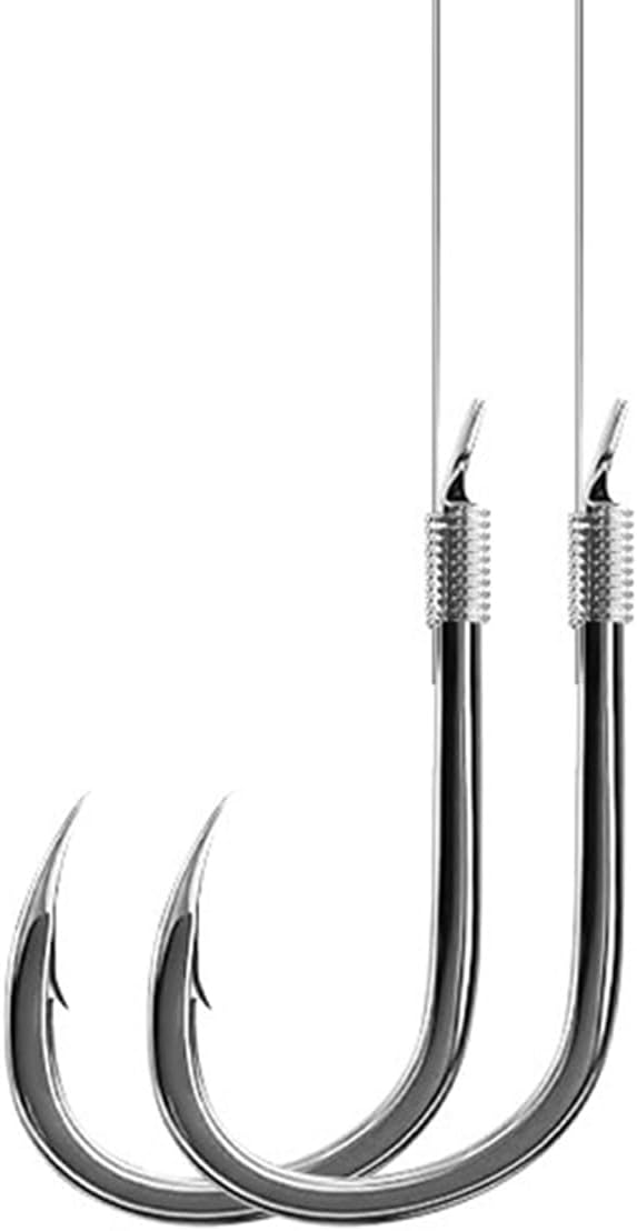 AMHDV Pre Tied Fishing Hooks on Line, Small Fish Hook with Leaders (Pack of 20)