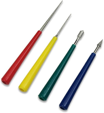 SEIWEI 4 Pcs Diamond Tipped Bead Reamer Multicolored Bead Spinner Hole Enlarger Tool for Jewelry, Metal, Plastic, Wood, Ceramic, Crystal