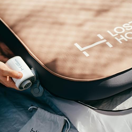 LOSTHORIZON Air & Foam Camping Mattress, Self-Inflating Sleeping Pad, 4.5" Thick, with Air Pump, Full