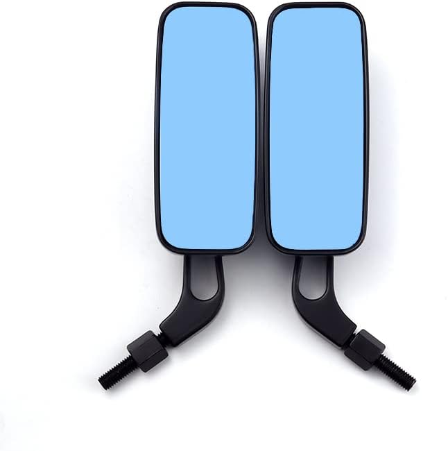 Motorcycle Rectangle Rearview Side Mirrors for Harley Softail Sportster Honda Yamaha Cruiser Chopper Bobber