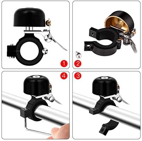 Greallthy Bike Bell Classic Brass Bicycle Bell,Bike Bells for Adults Kids, Loud Retro Bell for Road & Mountain Bikes, Universal Handlebar Fit.