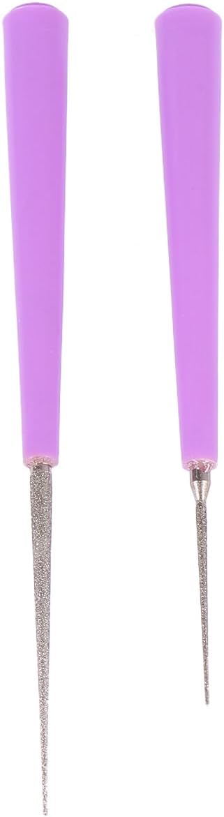 EXCEART Bead Hole Reamer Needle Opener Drill Puncher - Bead Reamer Set Hole Opener for Glass Plastic Metal Jewelry Making Hand Drill