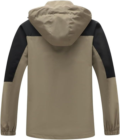 GIISAM Rain Jacket for Men, Mens Waterproof Raincoat Lightweight Rain Jackets Outdoor Rain Coat Windbreaker with Hood