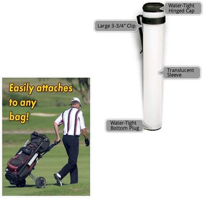Kaddie Klip, Golf Bag & Pull Cart Individual Sand & Seed Tube Bottle w/Clip