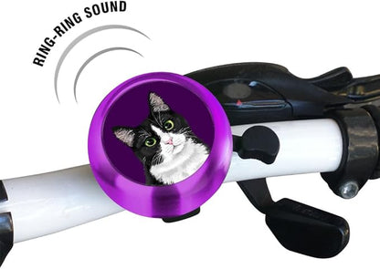 WIRESTER Purple Aluminum Round Bike Bell, Classic Ring Bicycle Bell, Bike Accessories Bell Ring for Adults Kids Girls Boys