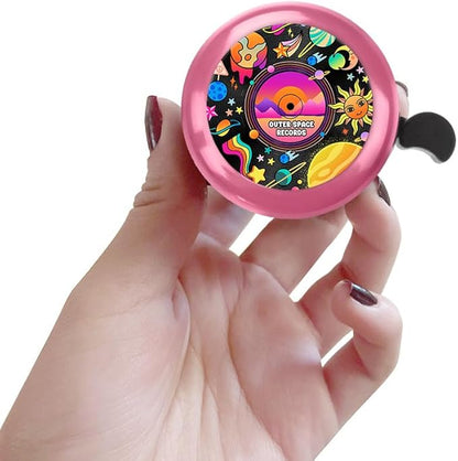 WIRESTER Pink Aluminum Round Bike Bell, Classic Ring Bicycle Bell, Bike Accessories Bell Ring for Adults Kids Girls Boys