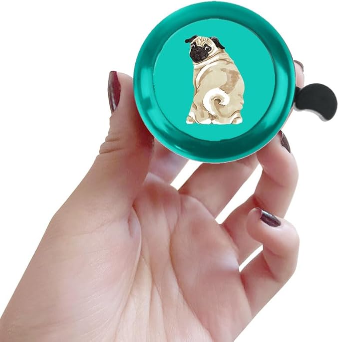 WIRESTER Green Aluminum Round Bike Bell, Classic Ring Bicycle Bell, Bike Accessories Bell Ring for Adults Kids Girls Boys