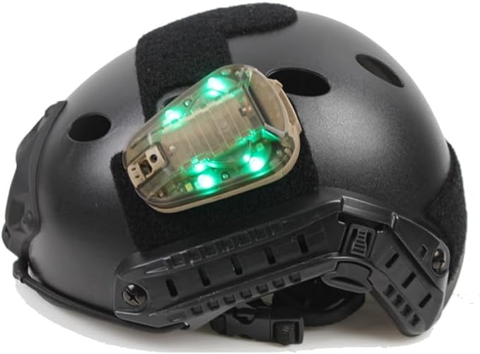 Tactical Helmet Signal Light with LED and IR/Strobe FunctionOutdoor Sports Survival Signal Light
