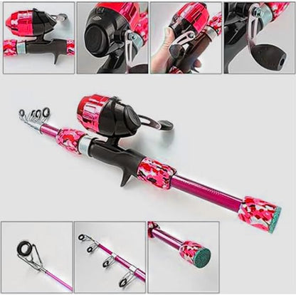 Kids Fishing Pole Spincast Youth Fishing Pole Tackle Box - with Net,Travel Bag,Rod and Reel Kit for Boys and Girls, Youth or Beginner’s