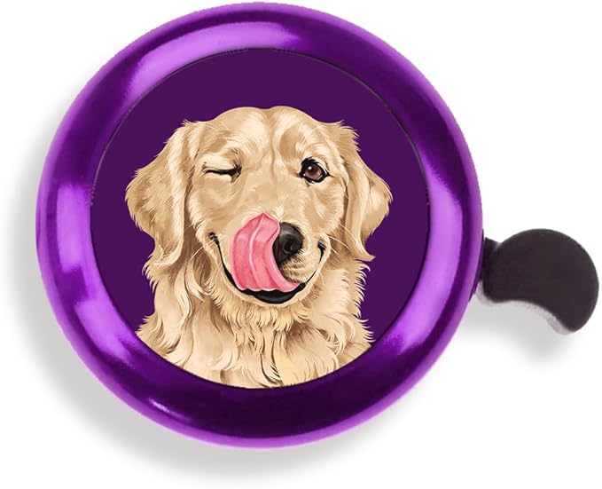 WIRESTER Purple Aluminum Round Bike Bell, Classic Ring Bicycle Bell, Bike Accessories Bell Ring for Adults Kids Girls Boys