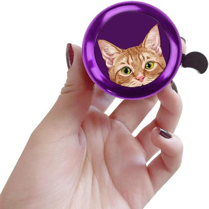WIRESTER Purple Aluminum Round Bike Bell, Classic Ring Bicycle Bell, Bike Accessories Bell Ring for Adults Kids Girls Boys